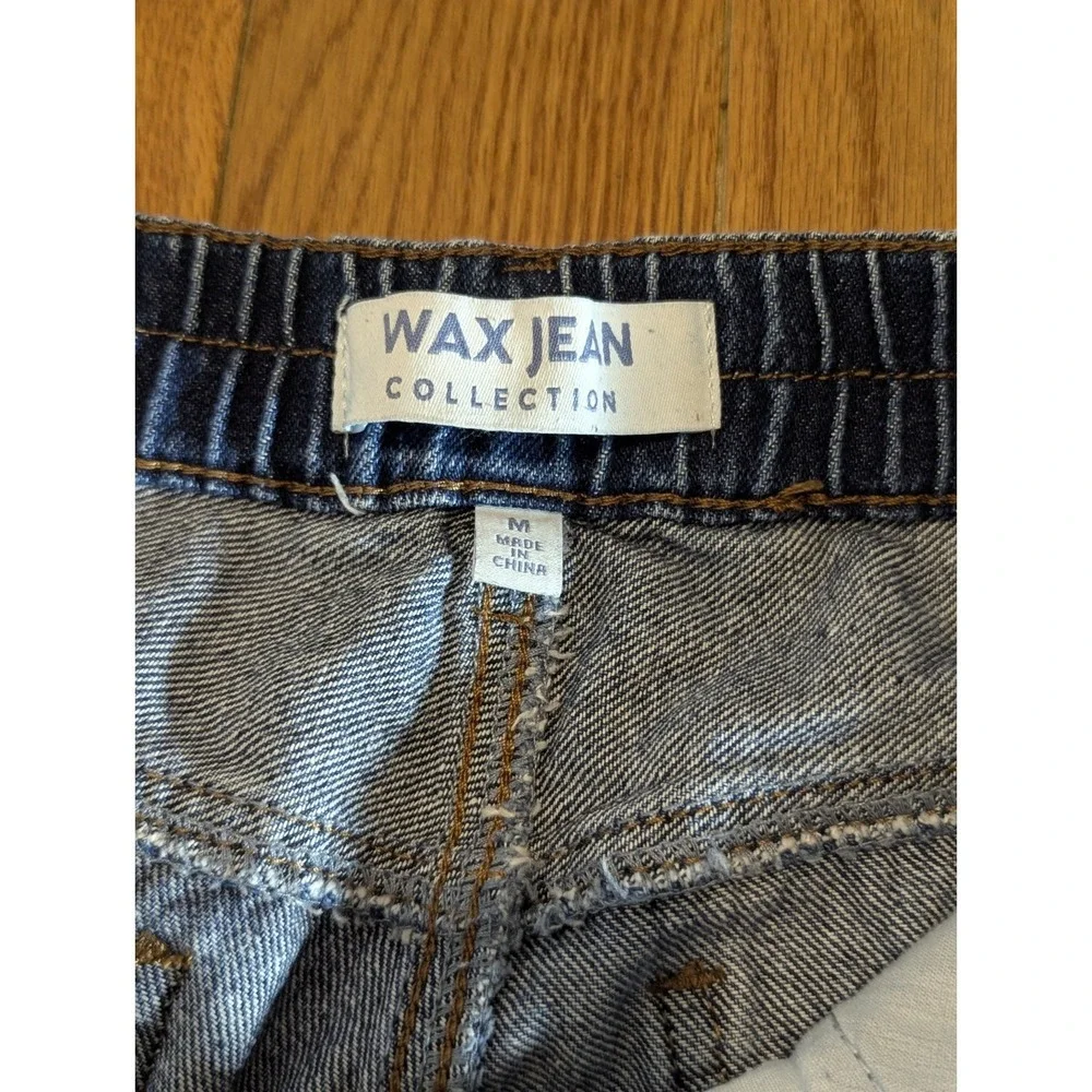 Y2K Grunge Distressed Mom Jeans High Rise Medium Wash Denim Size M